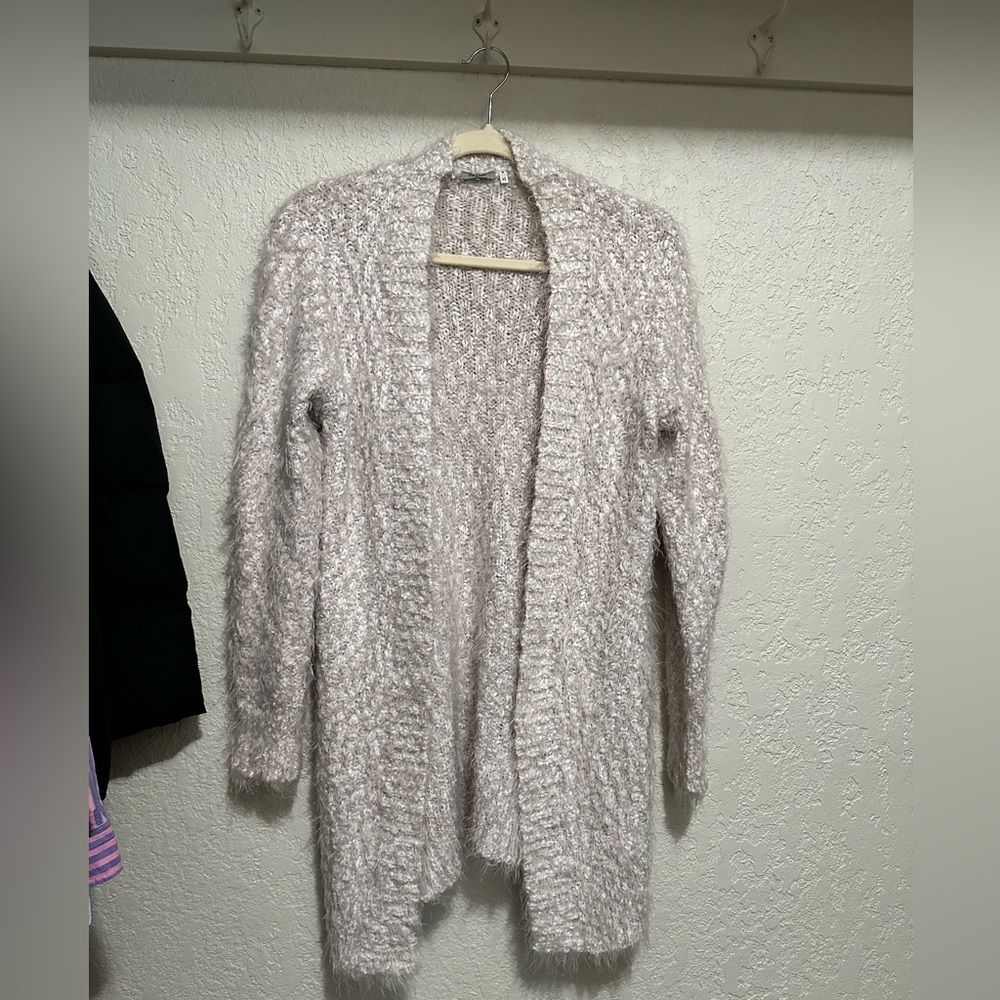 Long fuzzy cardigan